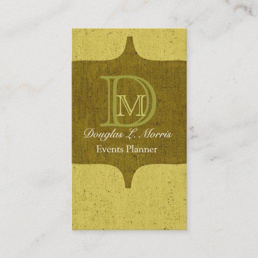 Customizable Monogrammed Urban Rusted Business Cards
