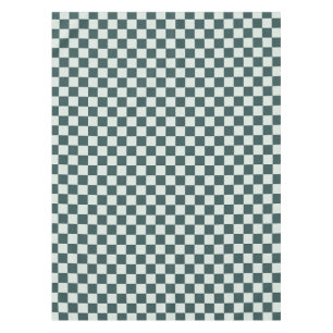 Forest green moss checkerboard pattern tablecloth