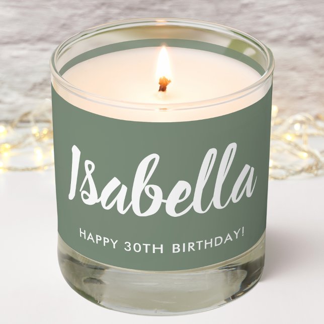 Forest Green | Name Typography | Birthday  Scented Candle (Creator Uploaded)