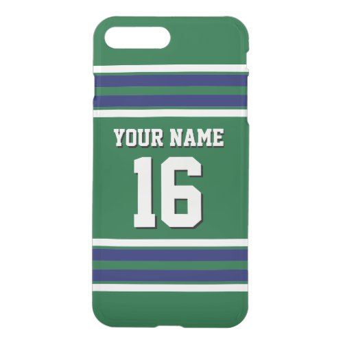 Forest Green Navy Team Jersey Custom Number Name iPhone 8 Plus7 Plus Case