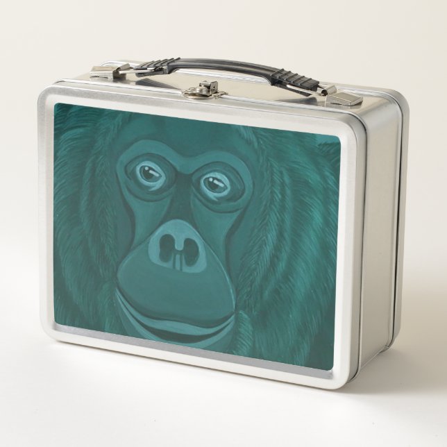 Forest Green Orangutan Lunchbox (Front)