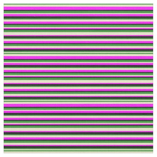 Forest Green, Pale Goldenrod, Fuchsia, and Black Fabric