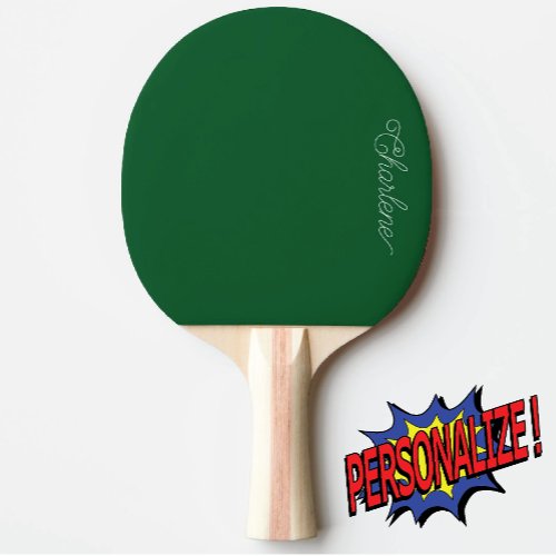 Forest Green Personalized Ping Pong Paddle