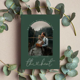 Forest Green | Photo Elopement Announcement