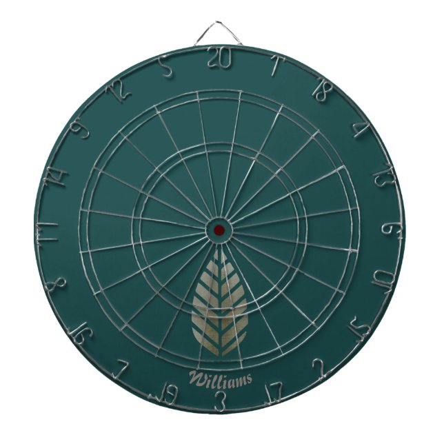 Forest Green Pine Cone Of Copper And Platinum Dart Board (Front)
