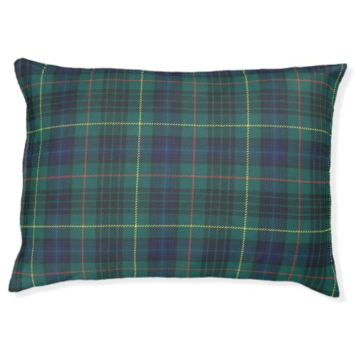 Forest Green Plaid Dog Bed