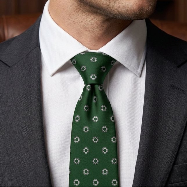 Forest Green Polka Dot  Neck Tie (Creator Uploaded)