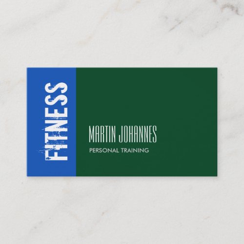 Forest Green Sapphire Blue Trainer Business Card