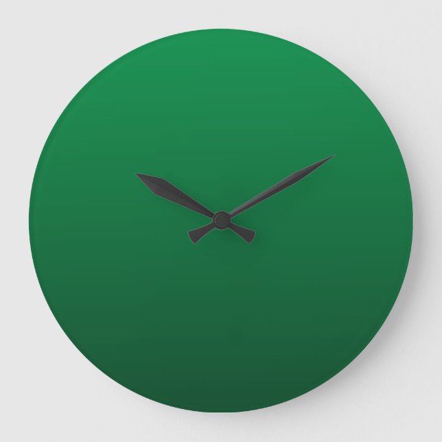 Forest Green Shades Large Clock (Front)