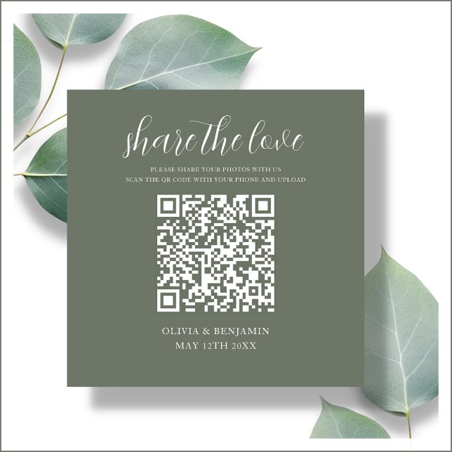Forest Green | Share The Love QR Code Enclosure Card (Creator Uploaded)