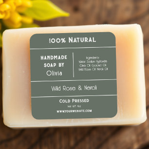 Forest Green Soap Ingredient Product Labels