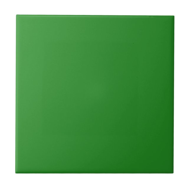 Forest Green Solid Color | Classic | Elegant Ceramic Tile (Front)