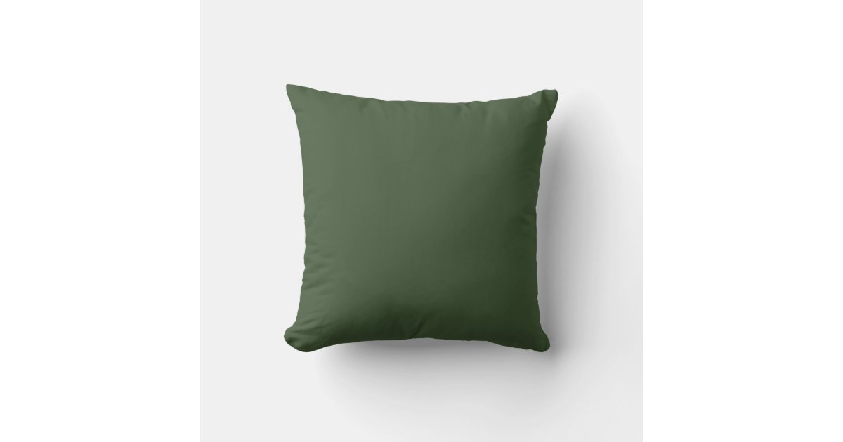 Forest Green Solid Color Customize It Throw Pillow Zazzle