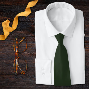 Forest Green Solid Green Hunter Green Neck Tie