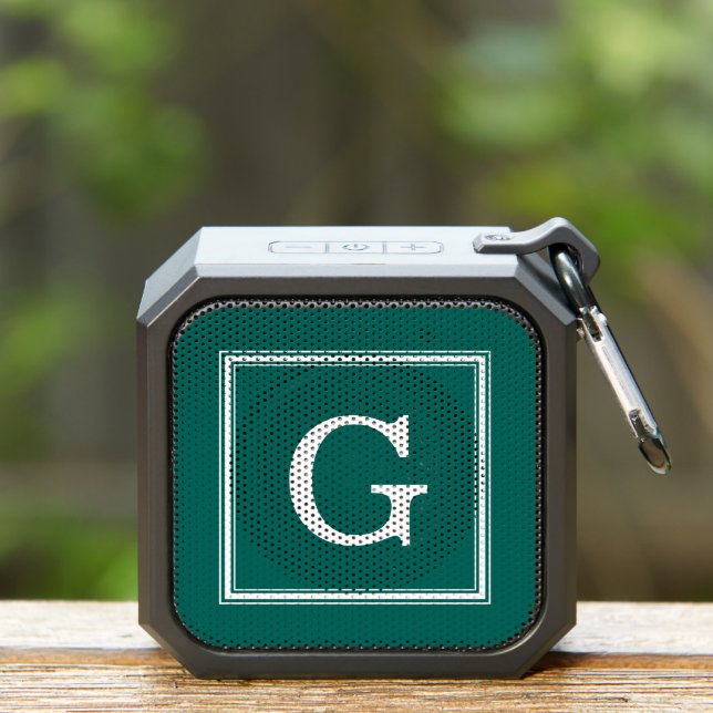 Forest Green Square Frame Monogram Bluetooth Speaker (Insitu(Outdoor))