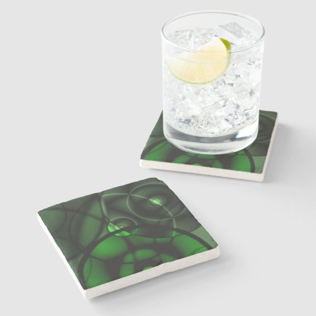 Forest Green Stone Coaster (Side)