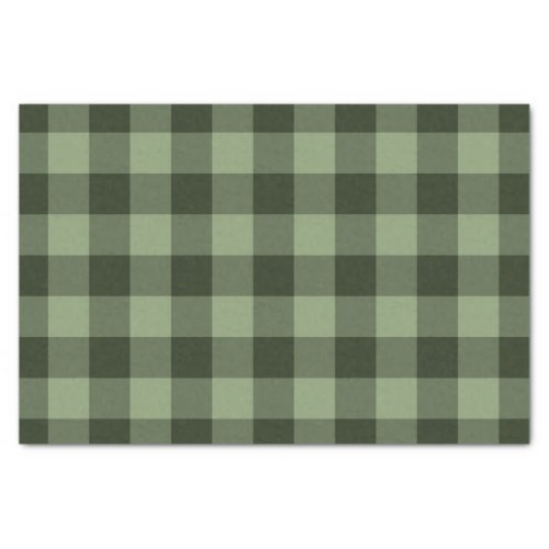 Forest Green Tartan Plaid Pattern Print Tissue Paper