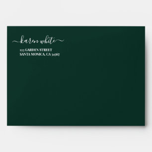 Forest Green Wedding Envelope