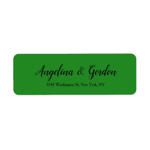 Forest Green Wedding Professional Elegant Label