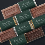 Forest Green Wedding Thank You Guest Favors<br><div class="desc">Elegant forest green watercolor wedding thank you favor chocolates personalized with the bride and groom's names and the wedding date in a classic serif font. Make your guests remember this special day forever with this keepsake.</div>