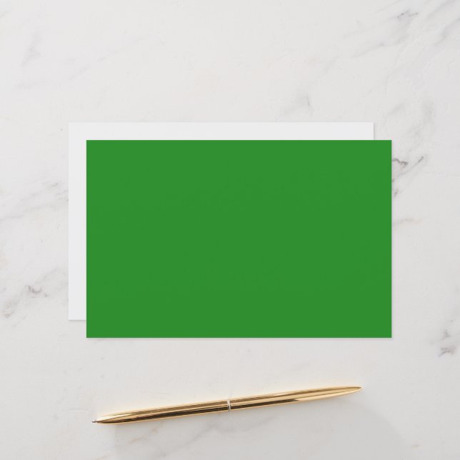 Forest Green & White Custom Paper Sheet (Front/Back In Situ)