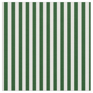 Forest Green & White Stripes Fabric