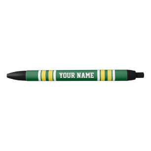 Forest Green with Yellow White Stripes Team Jersey Pen