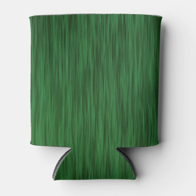 Forest Green Wood Grain Look Can Cooler (Front)