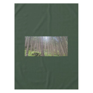Forest Green - Woodland Photo Panel Tablecloth
