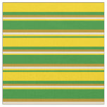 [ Thumbnail: Forest Green, Yellow, Bisque & Dark Goldenrod Fabric ]