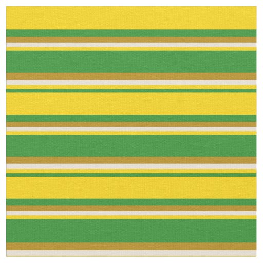 Forest Green, Yellow, Bisque & Dark Goldenrod Fabric