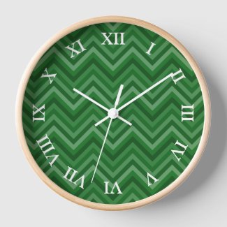 Forest Green Zig Zag Pattern with Editable Numbers
