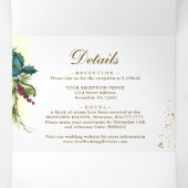 Forest Greenery All in One Christian Wedding Tri-Fold Invitation (Inside Middle)