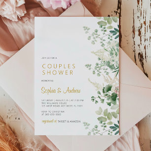 Forest Greenery Couples Shower Invitation