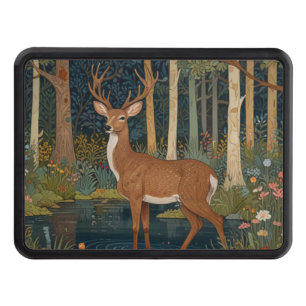 Forest Greenery Illustration: Rustic Boho Deer" Hitch Cover