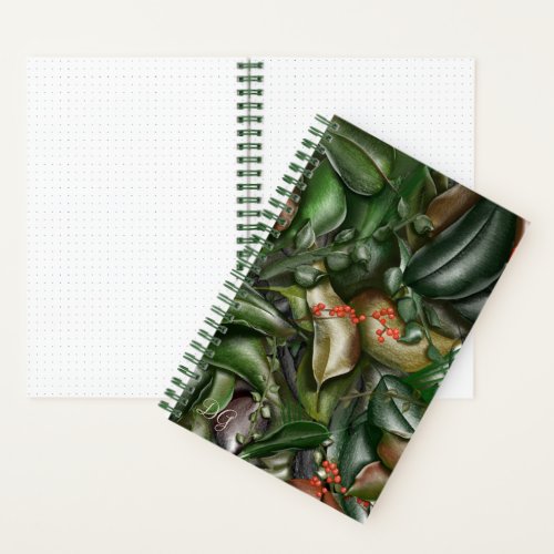 Forest Greenery _ Moody vibes Dot Grid Notebook