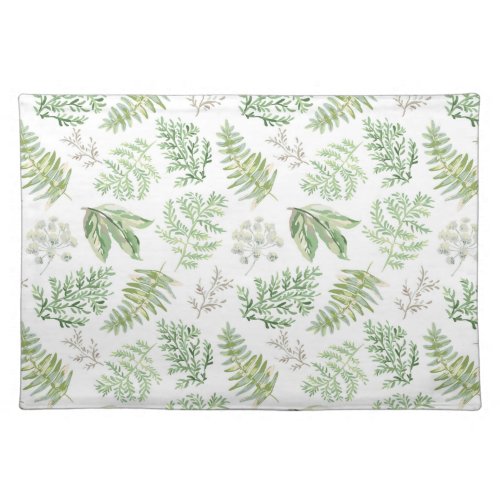 Forest Greenery Pattern Cloth Placemat