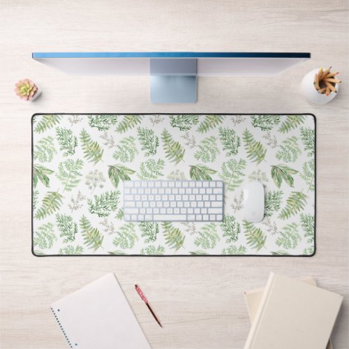 Forest Greenery Pattern Desk Mat