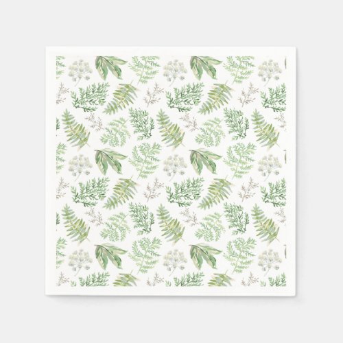 Forest Greenery Pattern Napkins