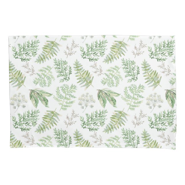 Forest Greenery Pattern Pillow Case (Front-Left)