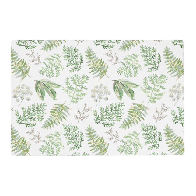 Forest Greenery Pattern Placemat (Front)