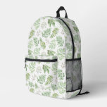 Forest Greenery Pattern Printed Backpack