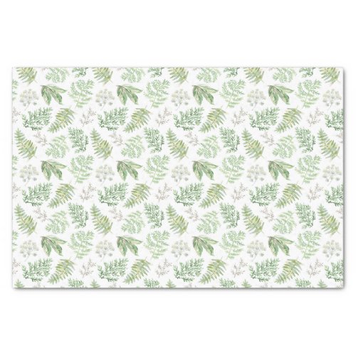 Forest Greenery Pattern Tissue Paper