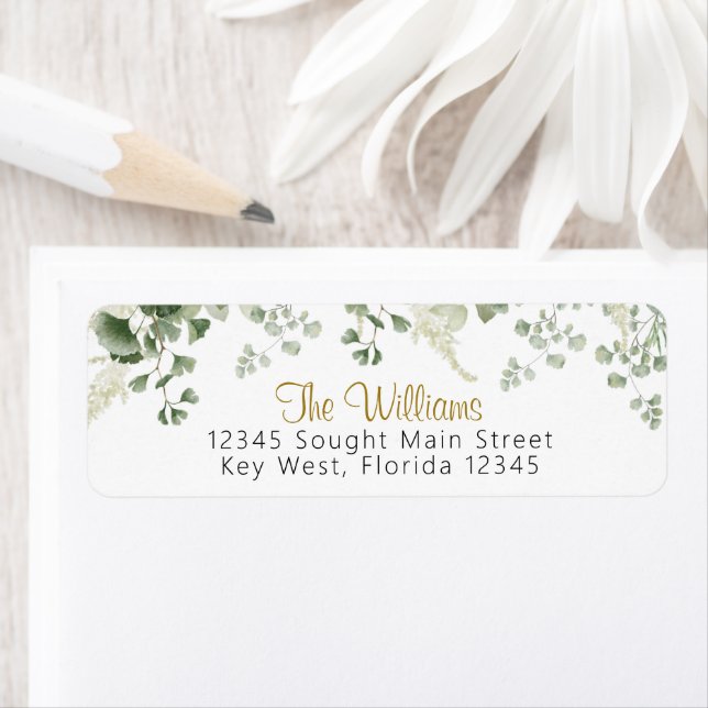 Forest Greenery Return Address Labels (Insitu)