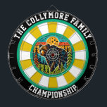 Forest Grizzly Bear with Target Dart Board<br><div class="desc">This striking circular design features a grizzly bear in the forest with a target.</div>