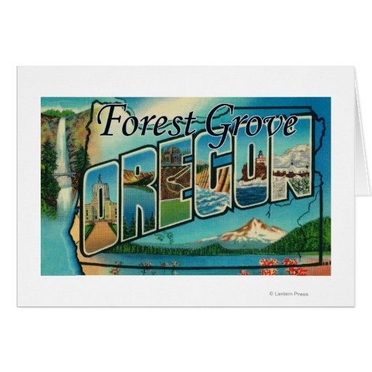 Forest Grove, Oregon - Large Letter Scenes Cards (Front Horizontal)