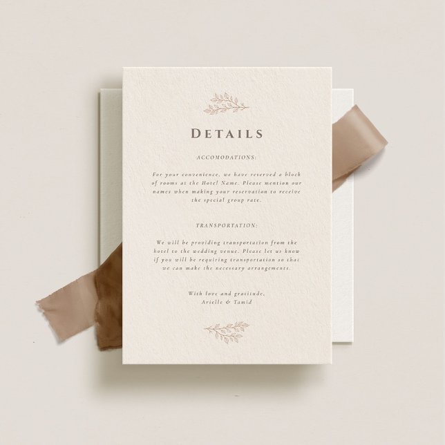 Forest Grove Wedding Details Enclosure Card (Creator Uploaded)