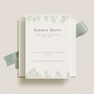 Forest Grove Wedding Vertical RSVP Invitation