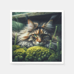 Forest Guardian Feline Napkins