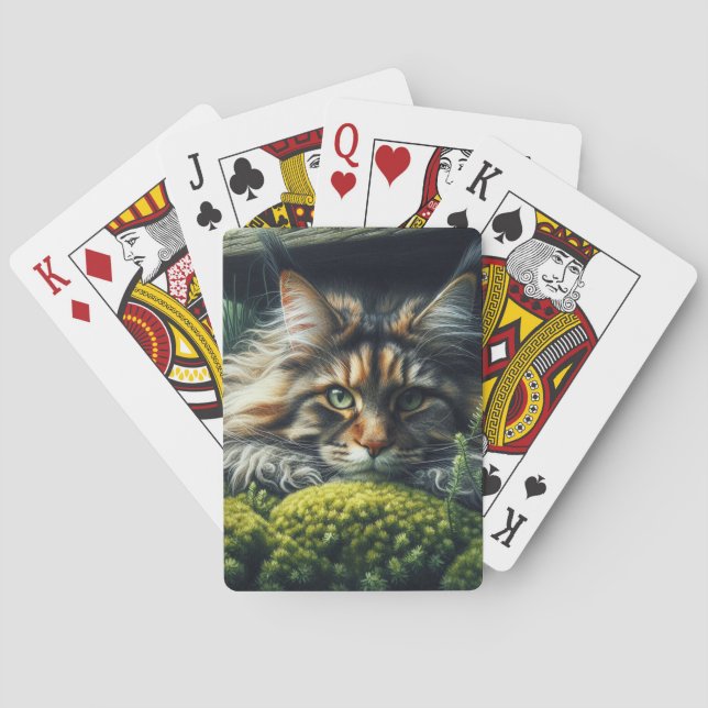 Forest Guardian Feline Poker Cards (Back)
